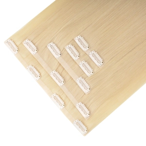 Włosy naturalne doczepiane Seria MAGIC Bezszwowe Ukryte Clip In 50cm 120 gram - Kolor #26 Złoty Blond