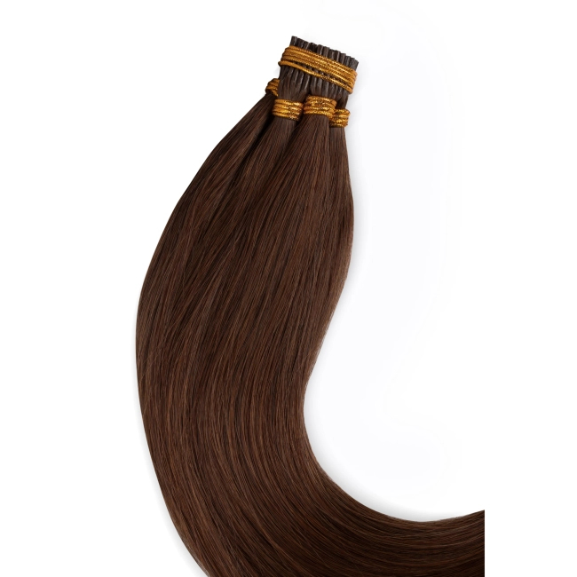 Włosy naturalne doczepiane na ringi 50cm 0,8g - kolor #4