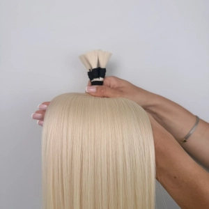 Włosy naturalne doczepiane Seria MAGIC Surowa kitka 60cm 25g - Kolor #1001 Platynowy Blond