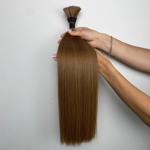Włosy naturalne doczepiane Seria MAGIC Surowa kitka 60cm 25g - Kolor #7A Czekolada
